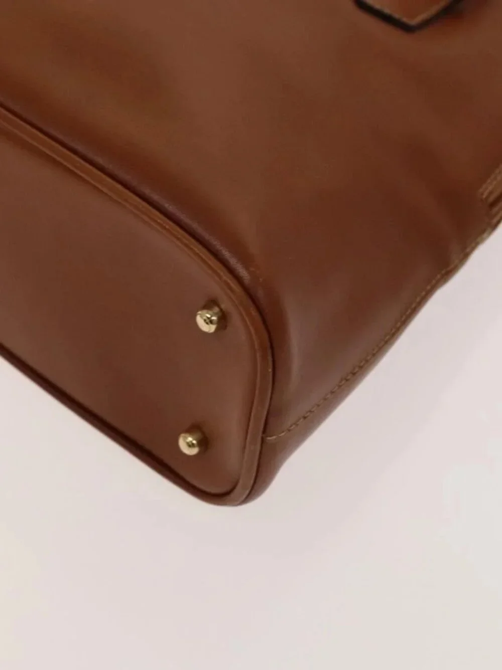GUCCI Bamboo Hand Bag Leather 2way Brown Gold 000 122 0290 Auth